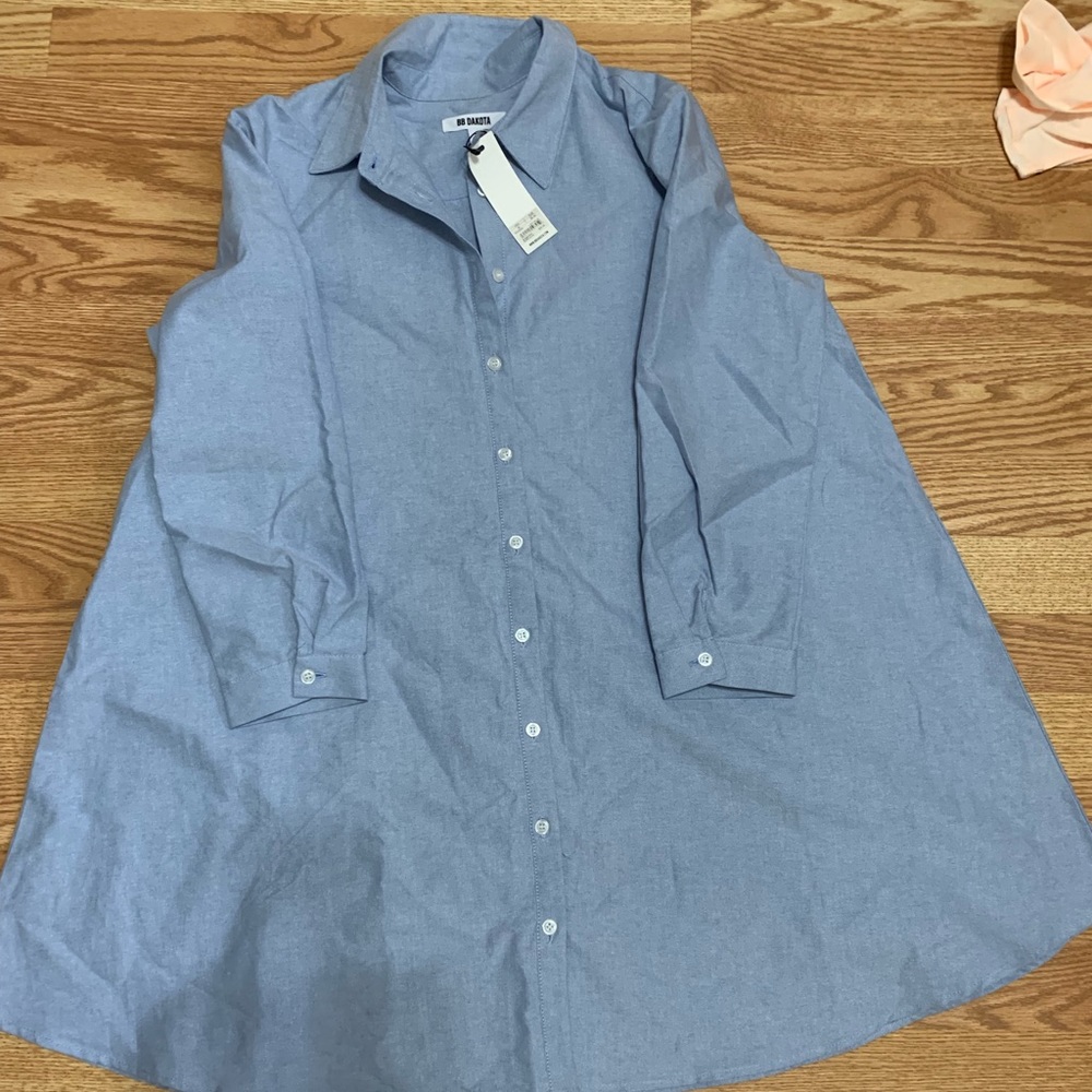 bb dakota cleans up well front button shirt dress